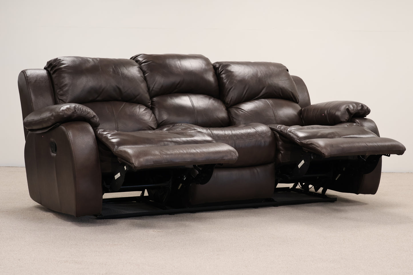Brown Leather Manual Recliner