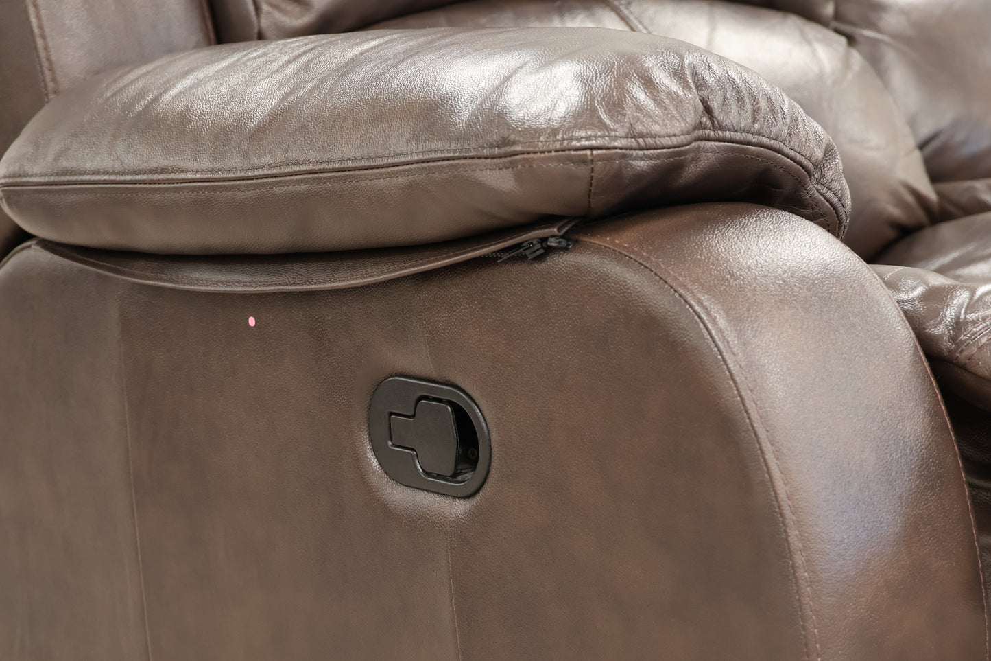Brown Leather Manual Recliner