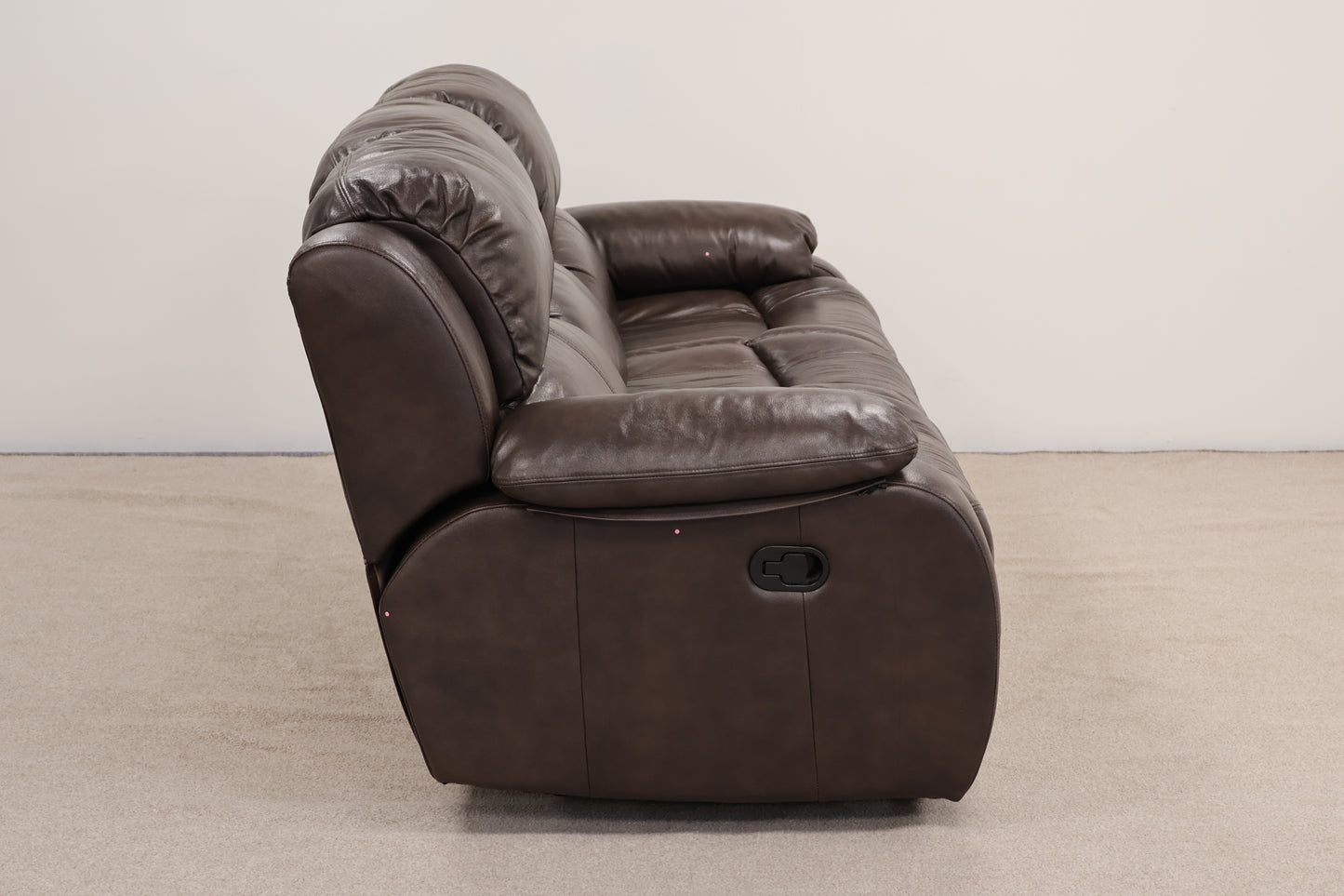 Brown Leather Manual Recliner