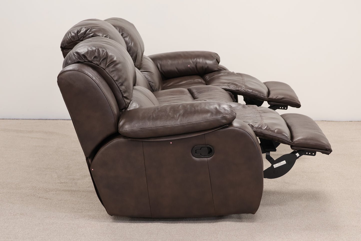 Brown Leather Manual Recliner