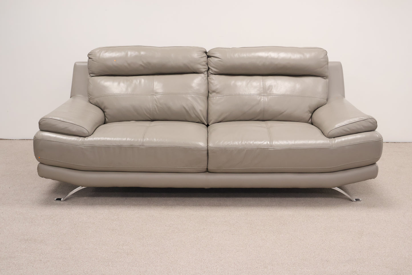 Grey Leather Sofa