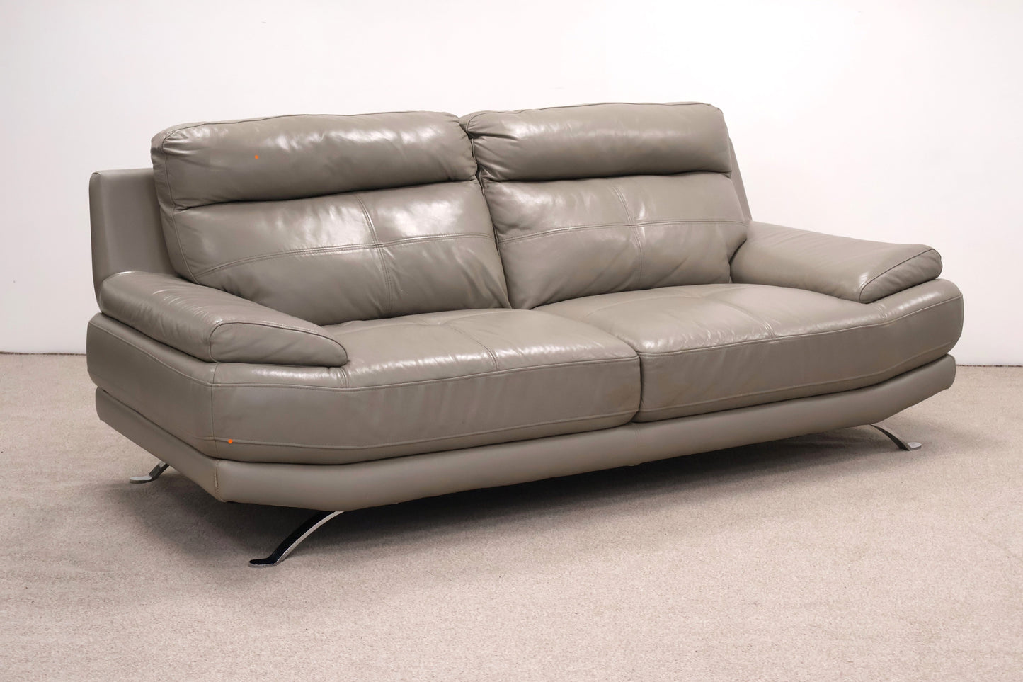 Grey Leather Sofa