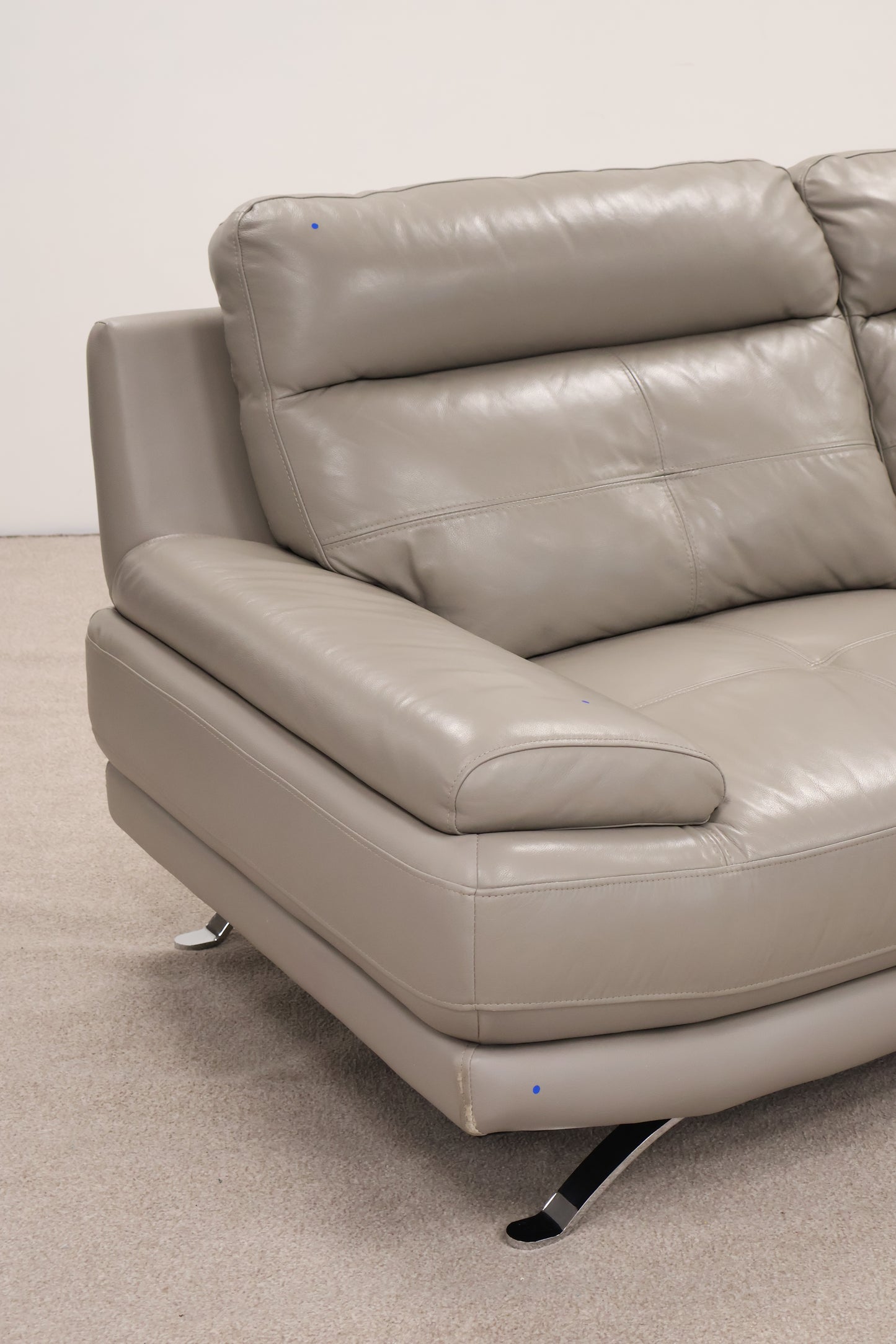 Grey Leather Sofa