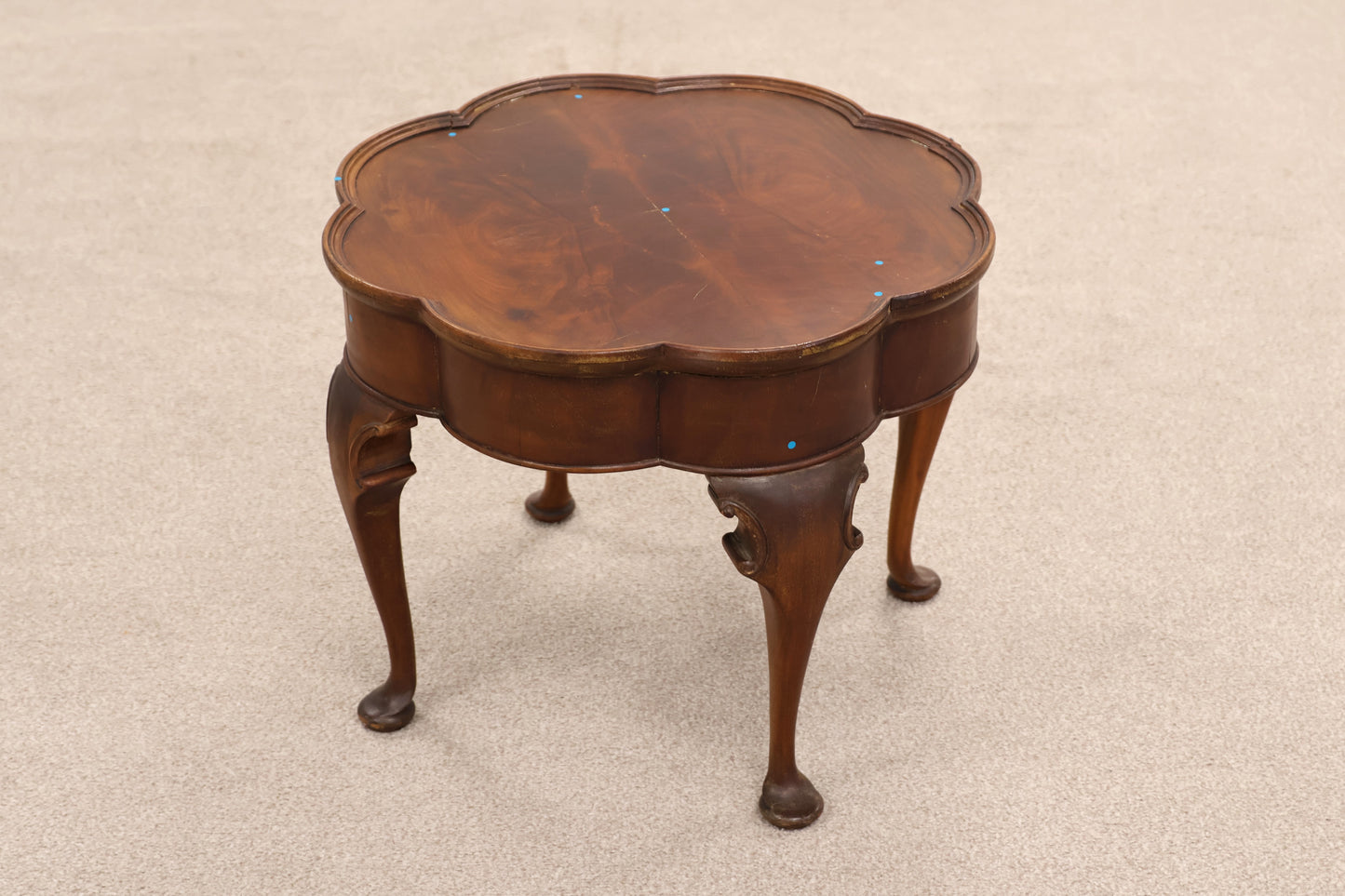 Vintage Scalloped Edge Side Table