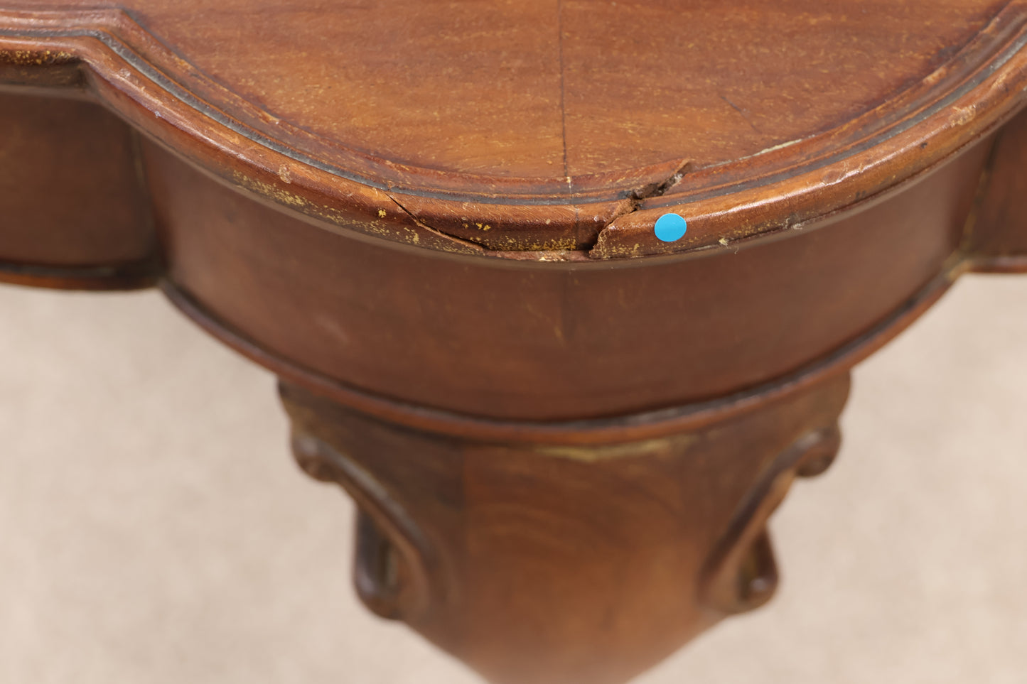 Vintage Scalloped Edge Side Table