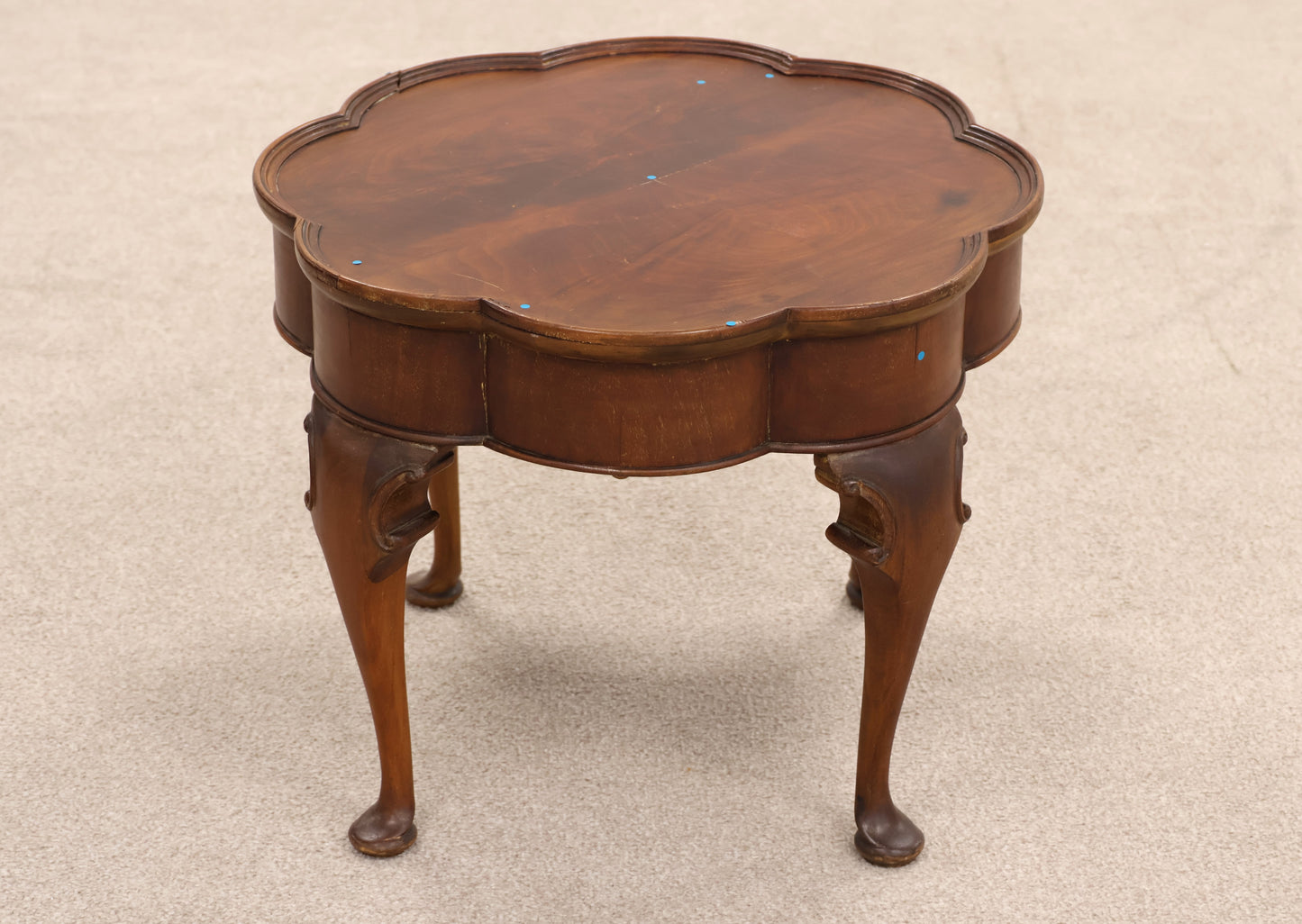 Vintage Scalloped Edge Side Table