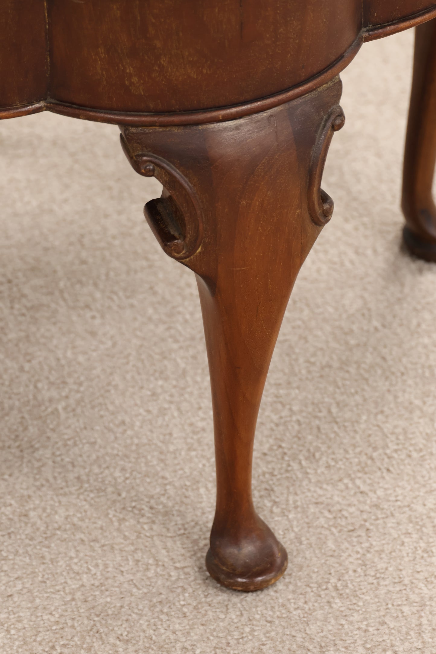 Vintage Scalloped Edge Side Table