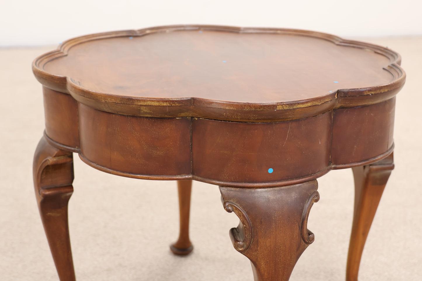 Vintage Scalloped Edge Side Table