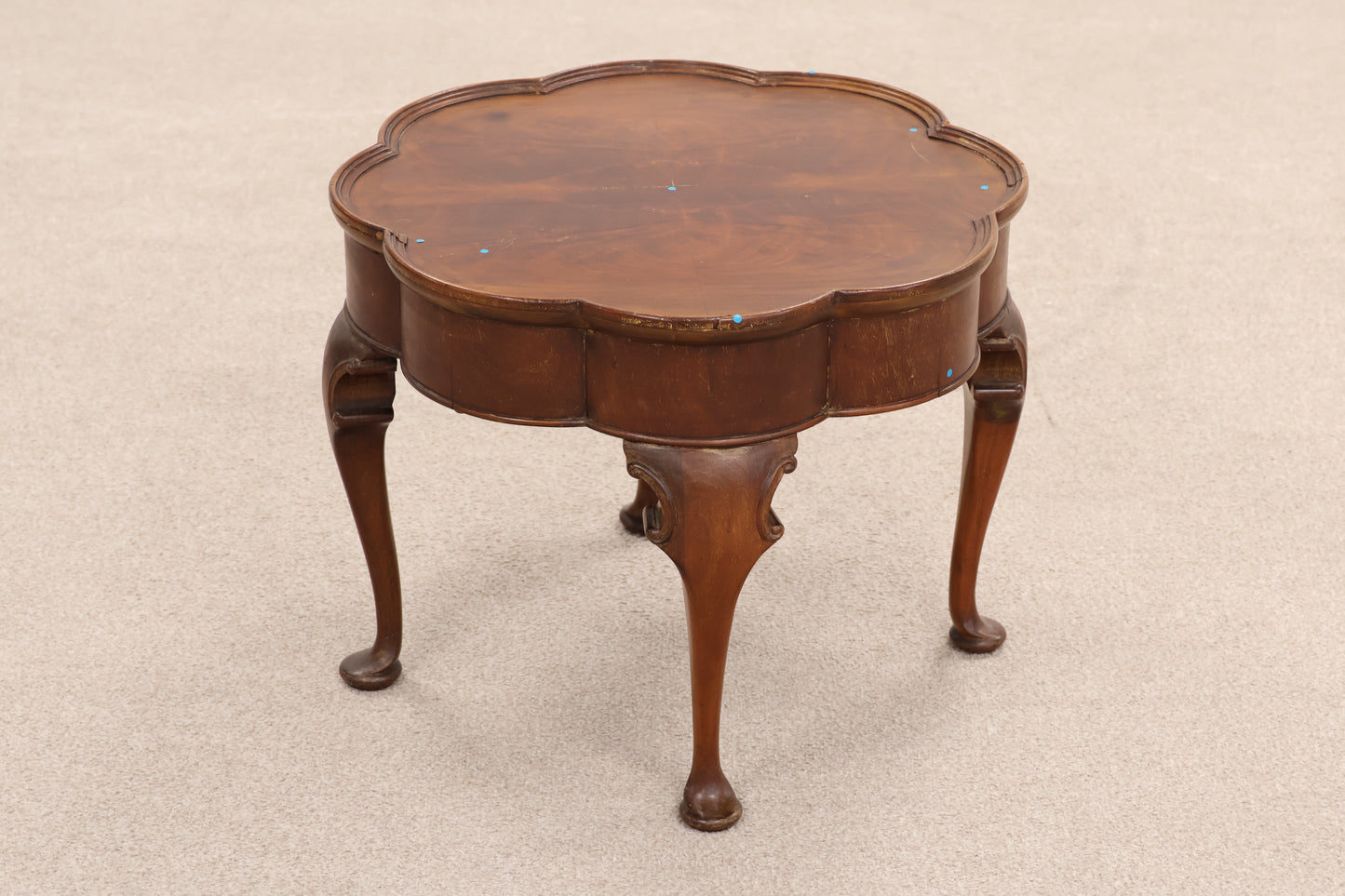 Vintage Scalloped Edge Side Table