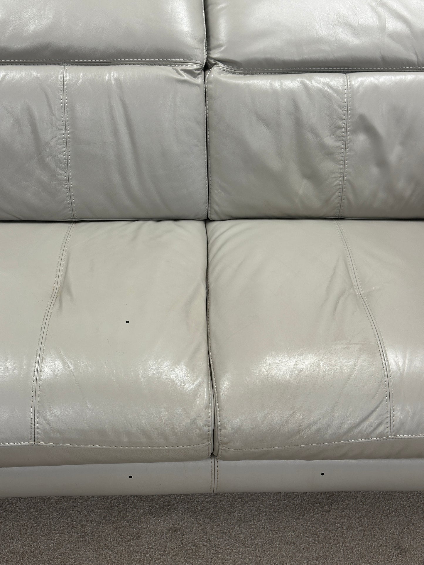 Grey Leather Sofa