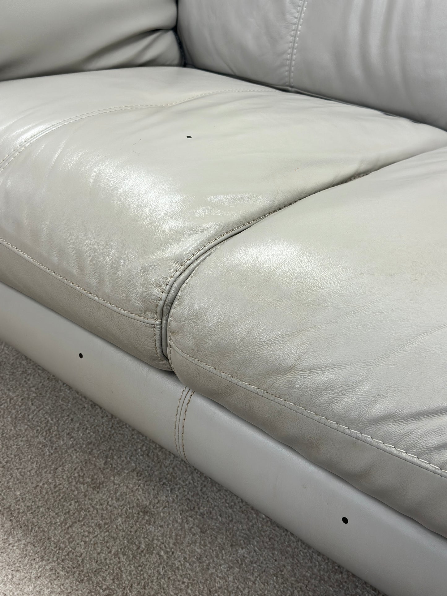 Grey Leather Sofa