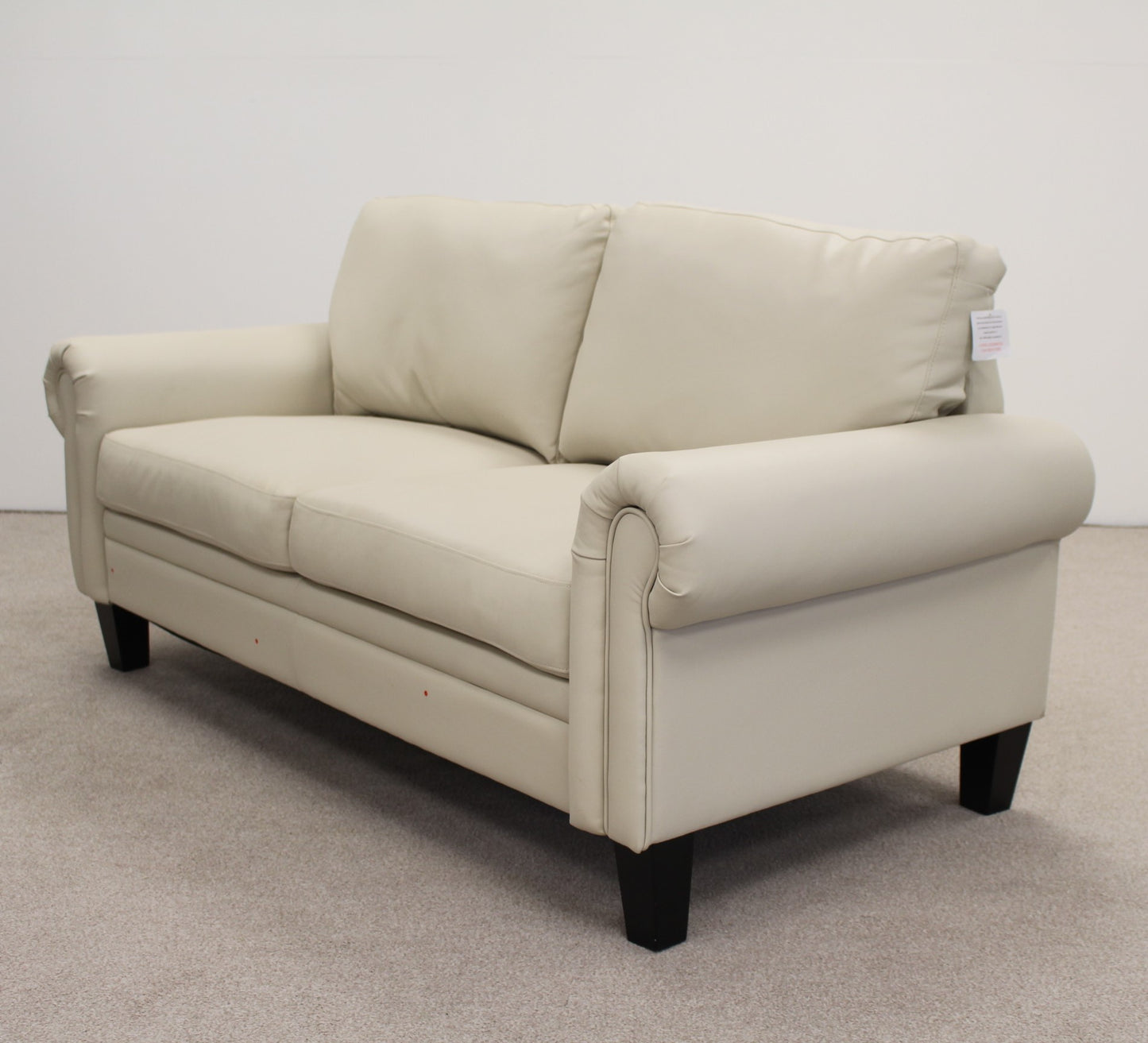 Cream Leather Sofa