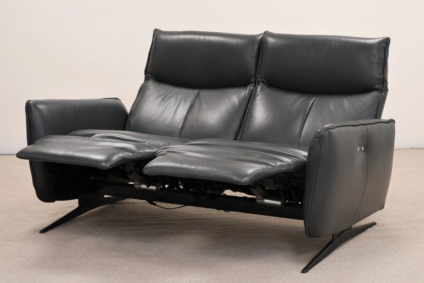 Hjort Knudsen Leather Recliner Sofa – Danish Design