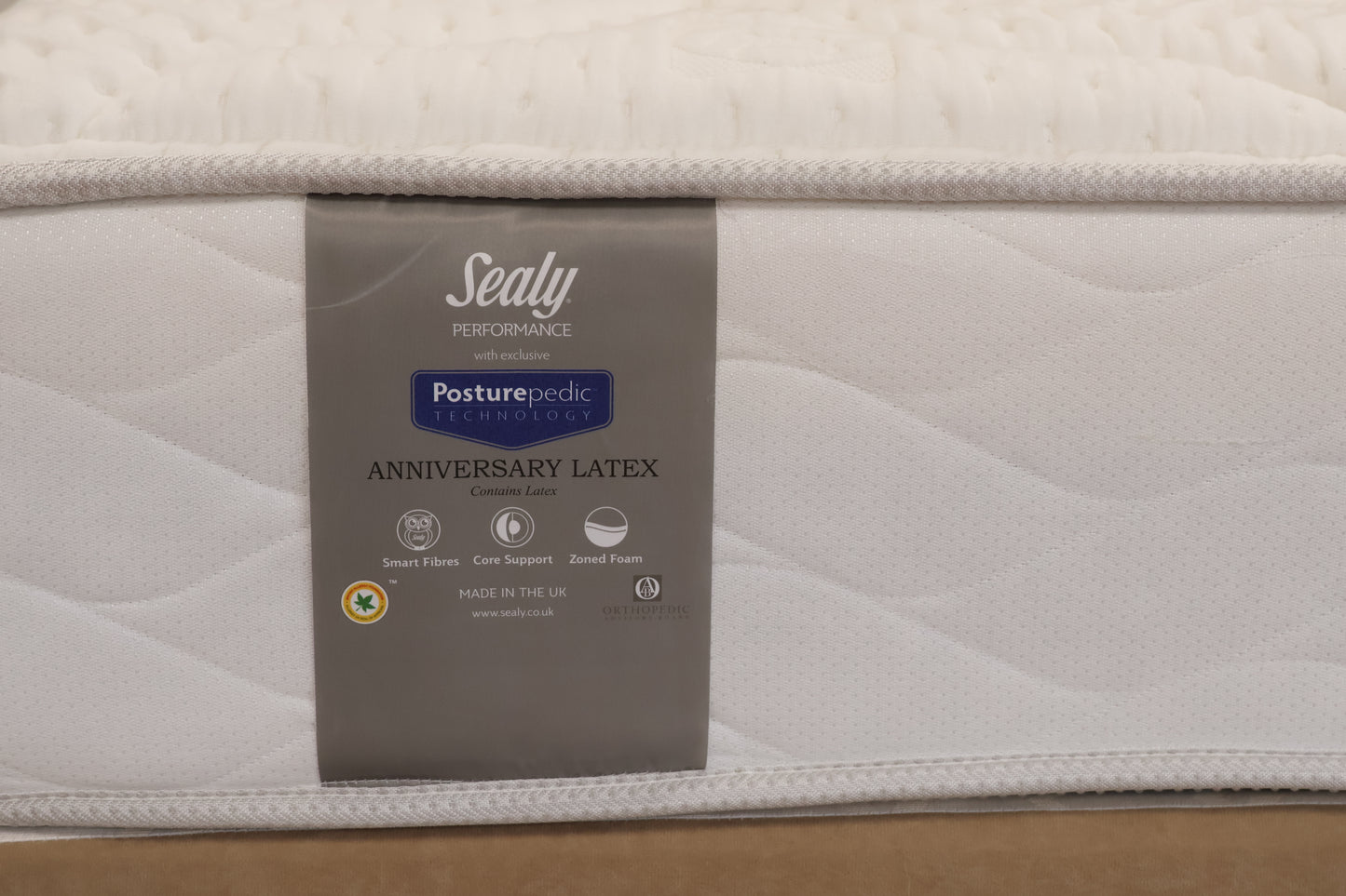 Double Divan Bed & Matching Headboard with Mattress by 'Sealy'.