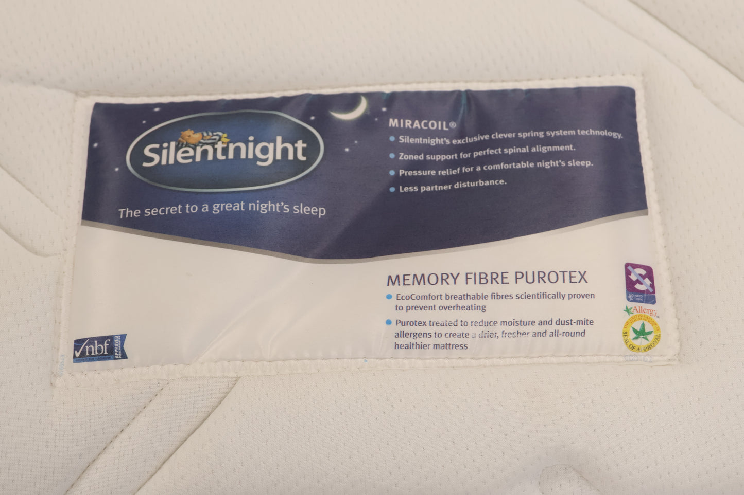 Double Divan with Storage & Sanitised 'Silent Night' Mattress