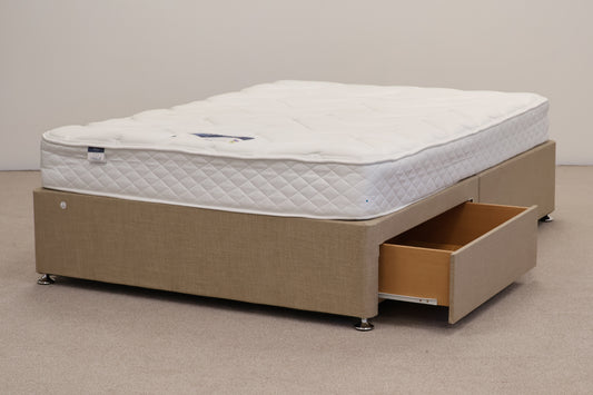 Double Divan with Storage & Sanitised 'Silent Night' Mattress