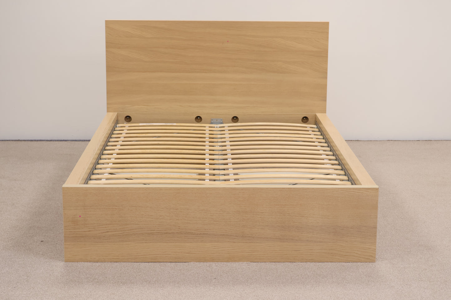 Ikea 'Malm' Double Bed Frame with Sanitised 'Glencraft' Mattress.