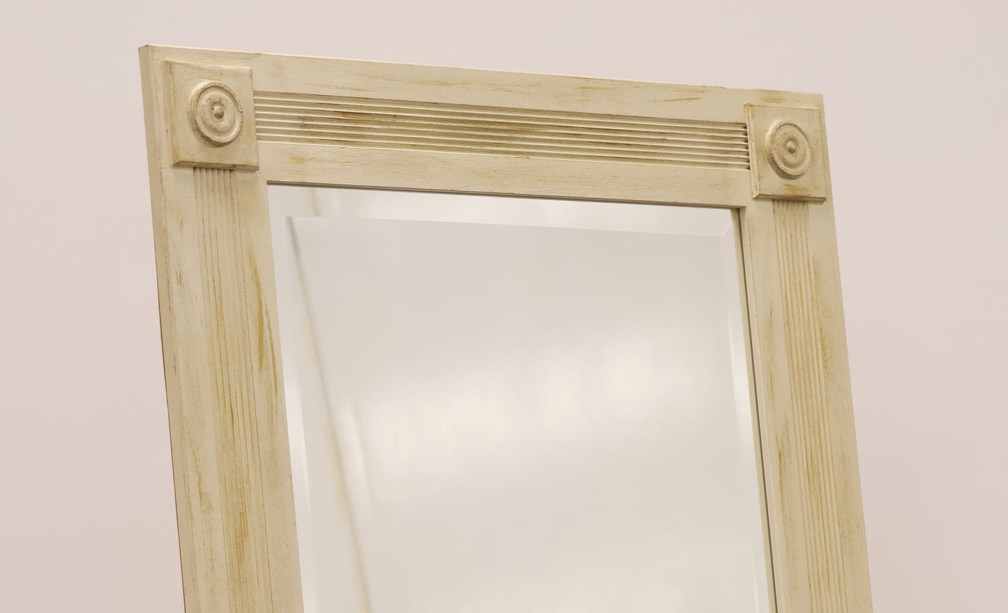 Cream Rustic mirror by Gallery Framing
