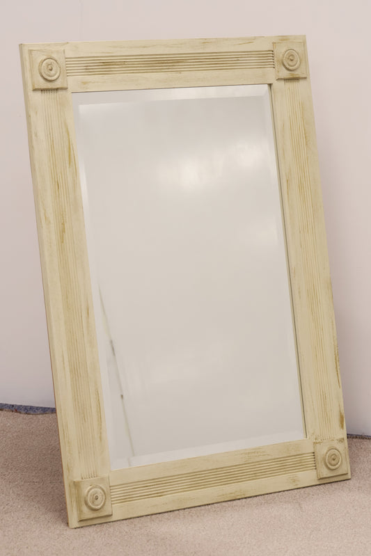 Cream Rustic Mirror by Gallery Framing