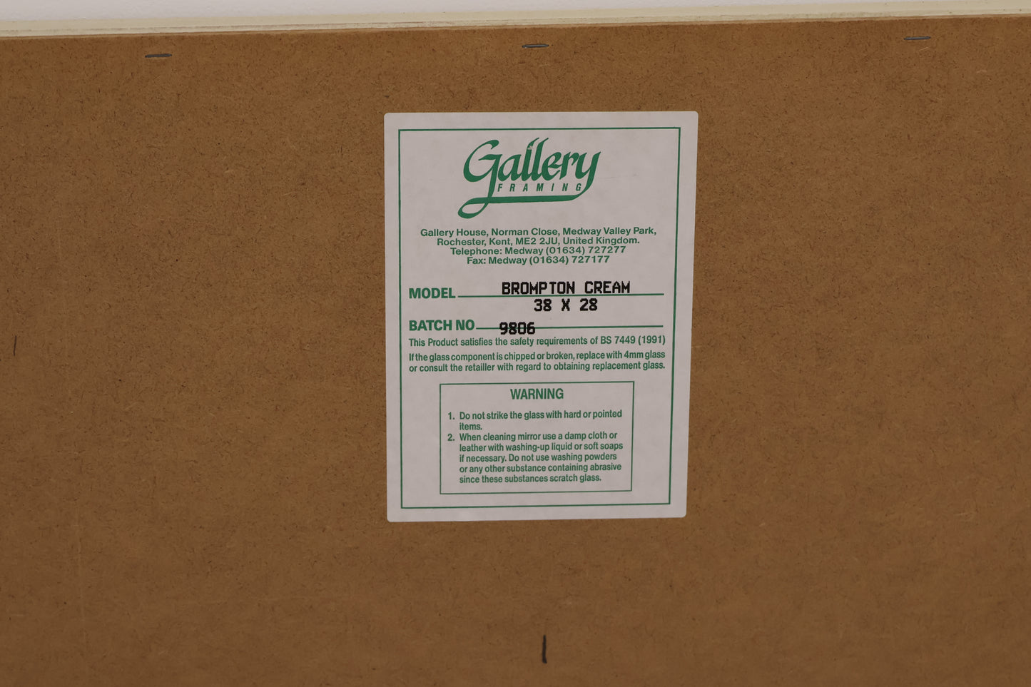 Cream Rustic mirror by Gallery Framing