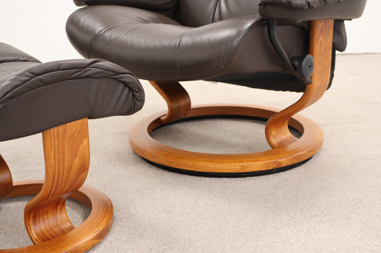 Recliner and Footstool by Ekornes - 'Stressless' Range