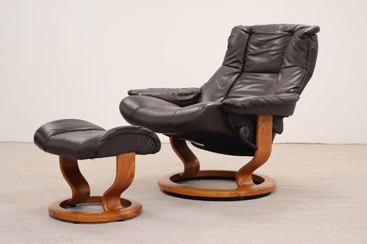 Recliner and Footstool by Ekornes - 'Stressless' Range