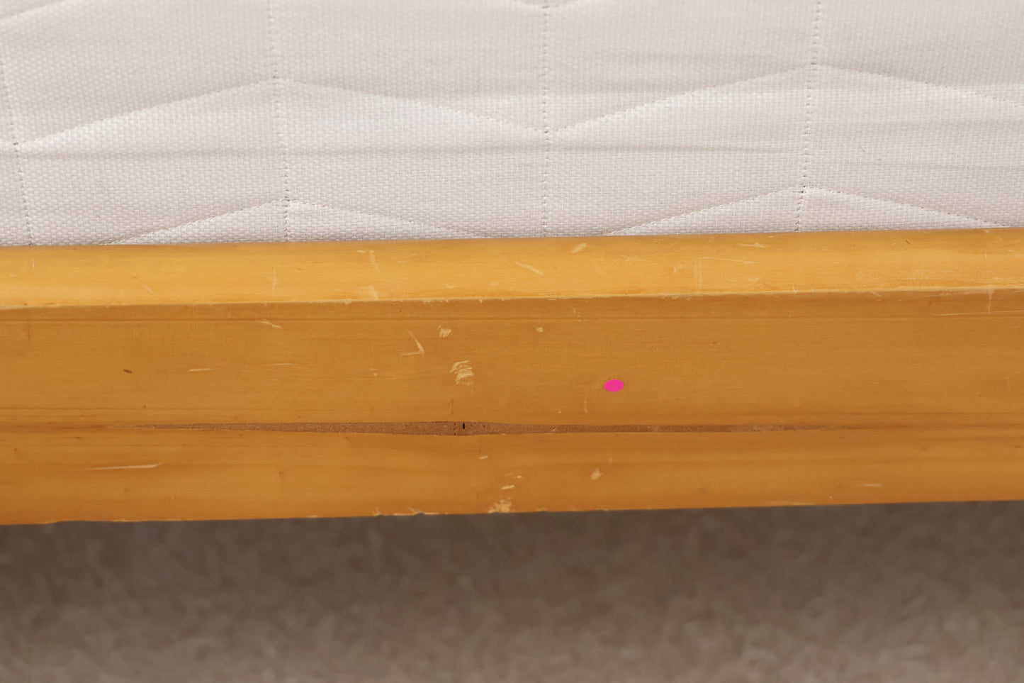 Pine Double Bed with Sanitised Mattress