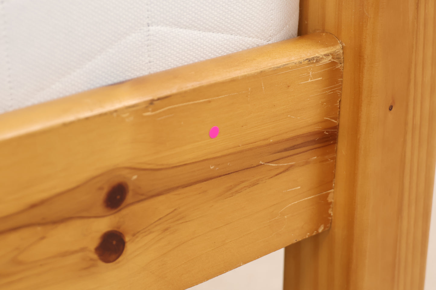 Pine Double Bed with Sanitised Mattress