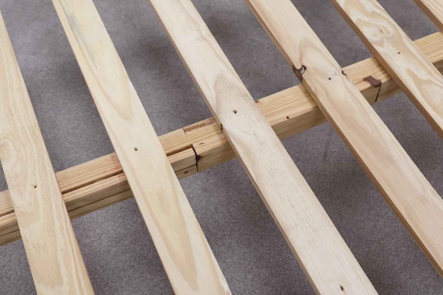 Pine Double Bed with Sanitised Mattress