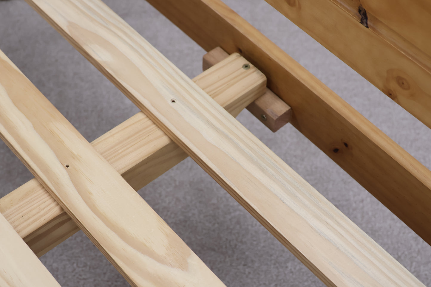 Pine Double Bed with Sanitised Mattress