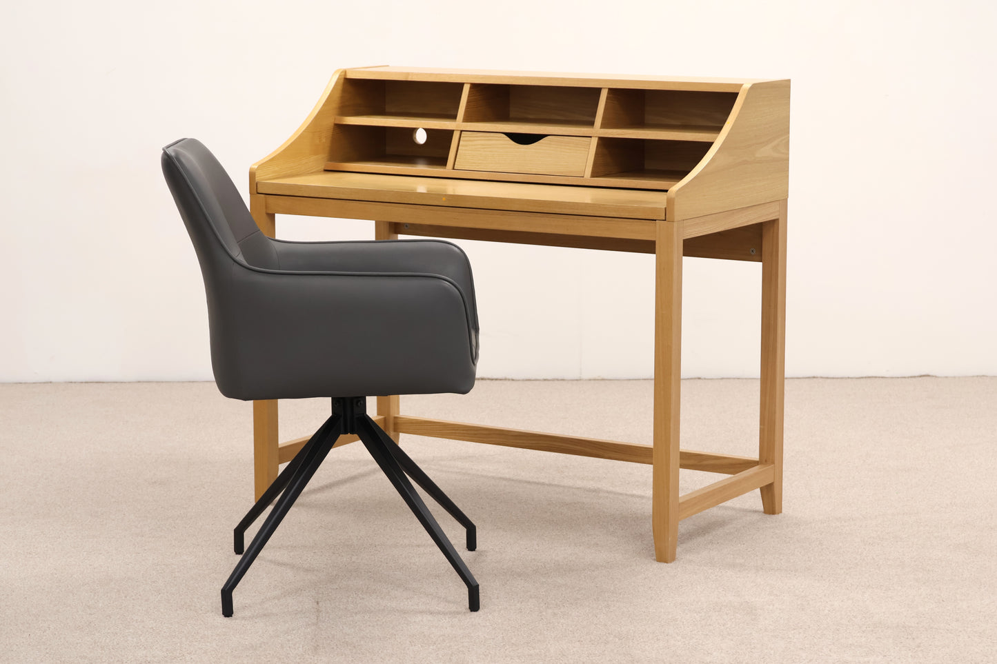 Desk by John Lewis & Grey Swivel Chair