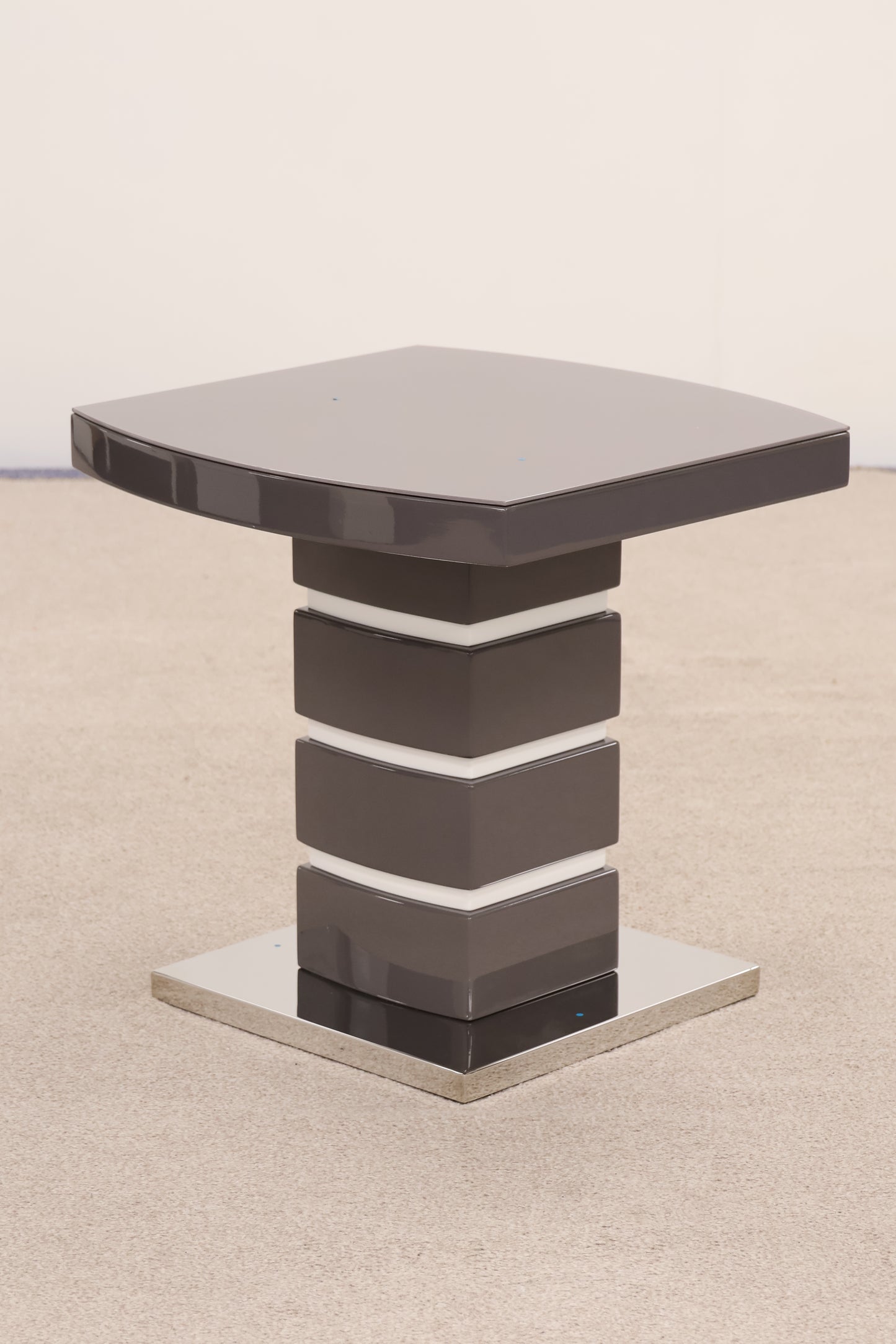 Grey Gloss Side Table