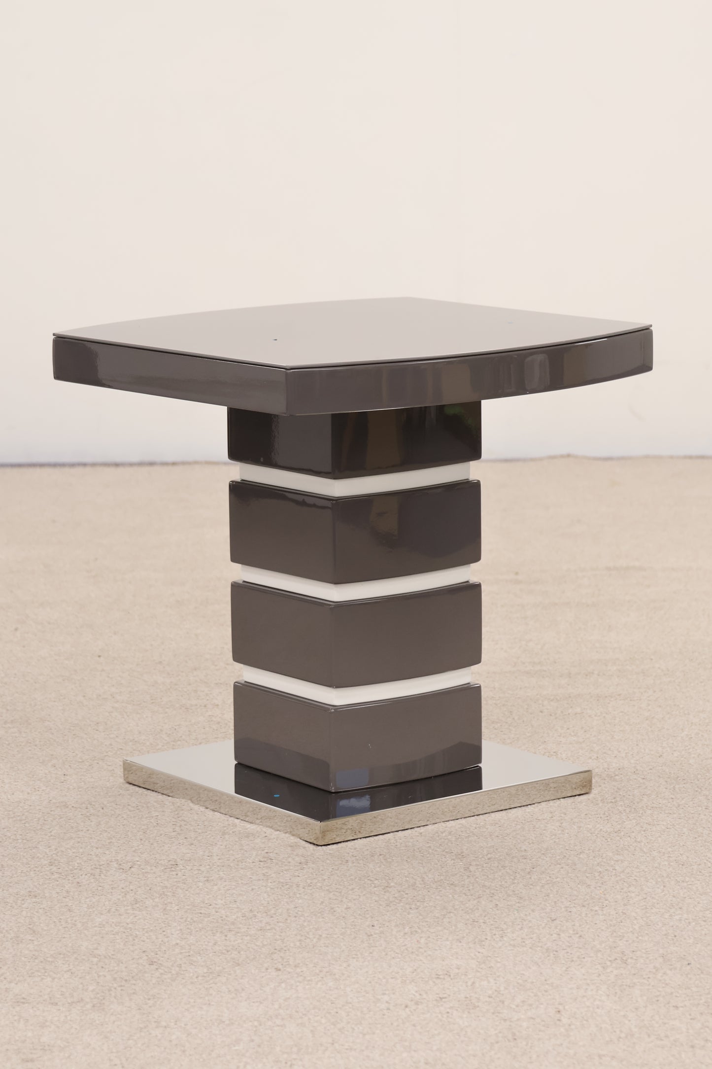 Grey Gloss Side Table