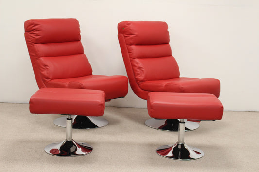 Two Red Leather Chairs