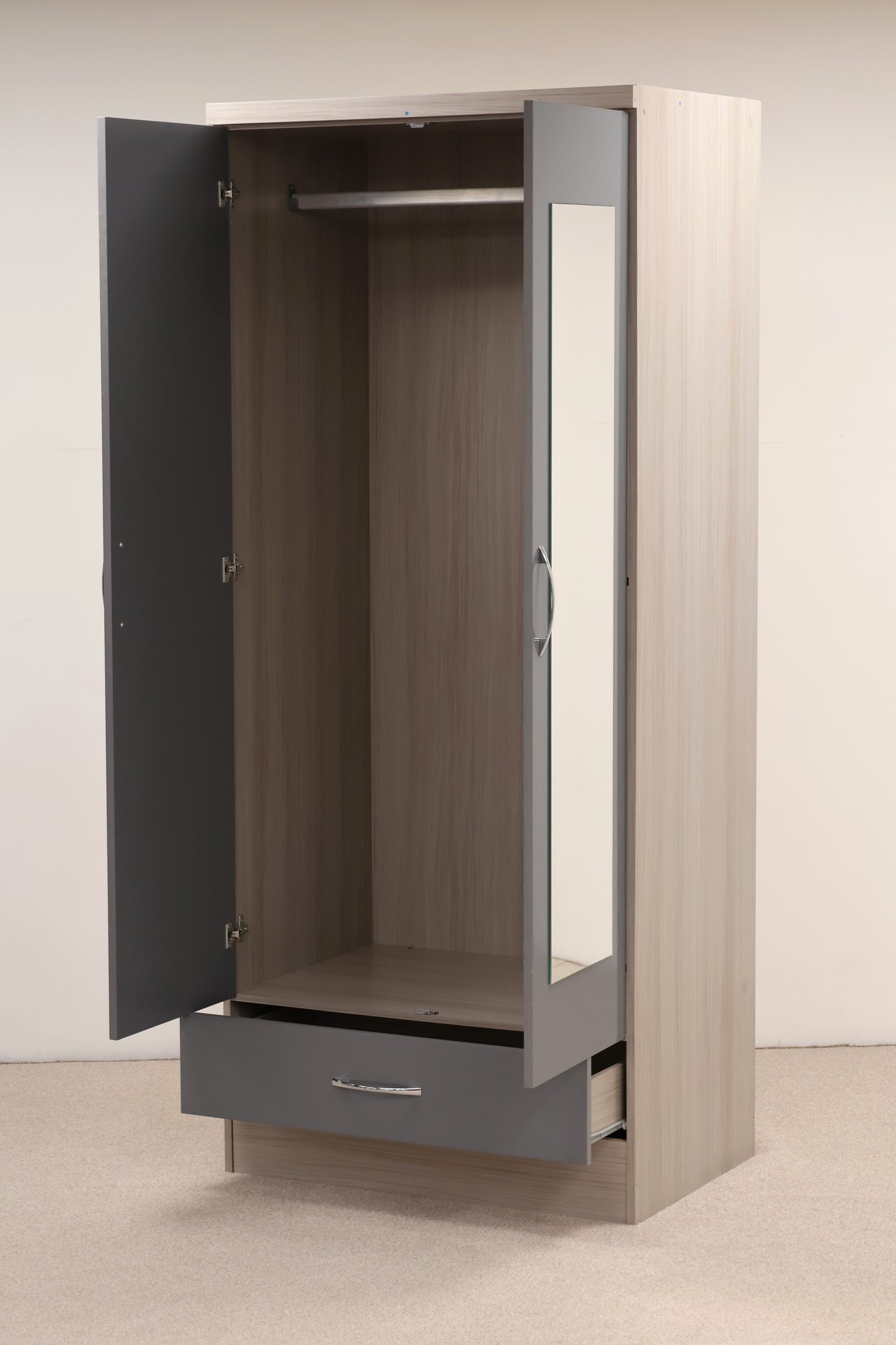 Grey Gloss Wardrobe
