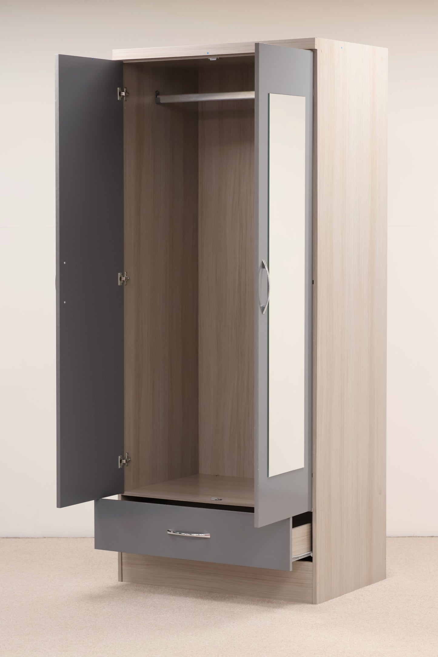 Grey Gloss Wardrobe