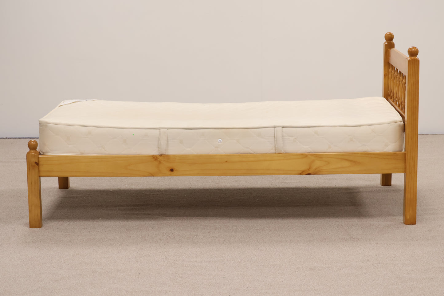 Pine Single Bed with Sanitised Mattress