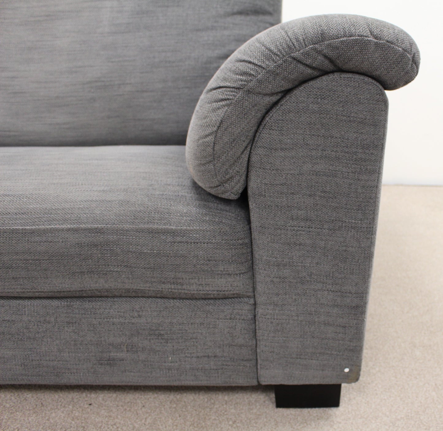 Grey Two-Seater Fabric Sofa