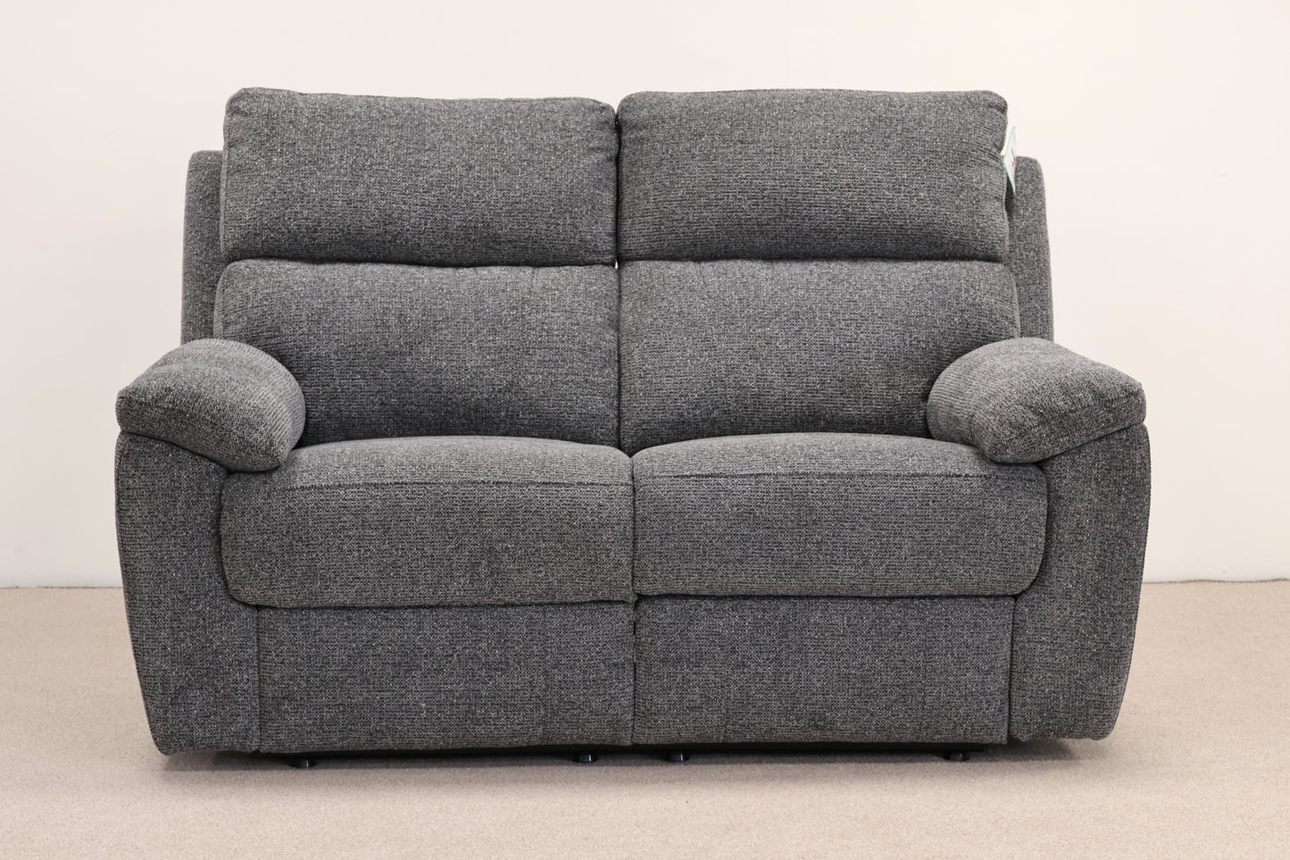 Grey Electric Recliner with Footstool