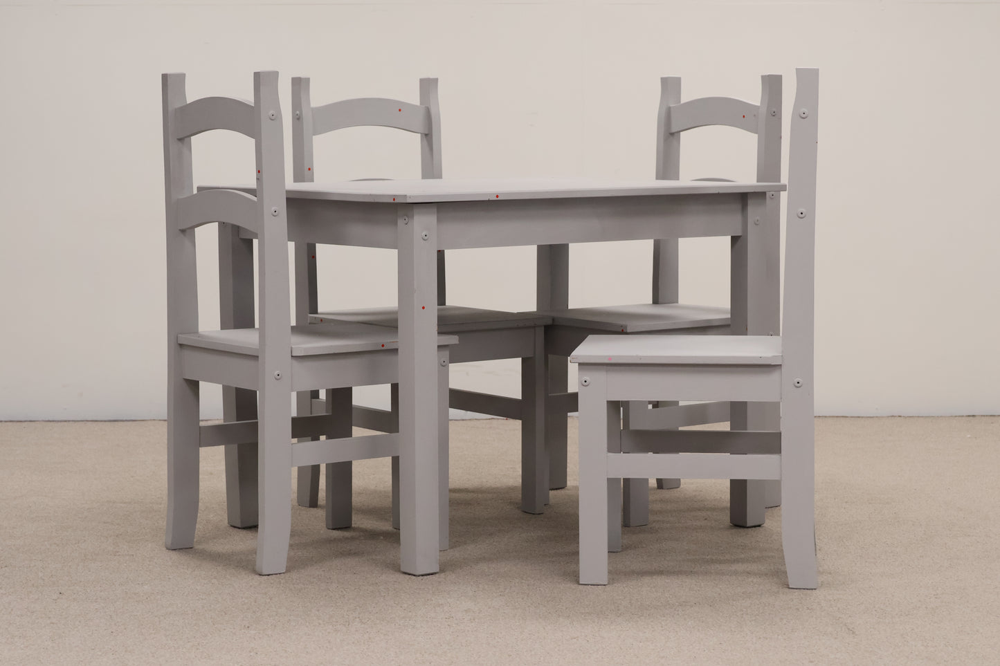 Grey Painted Table & Chairs