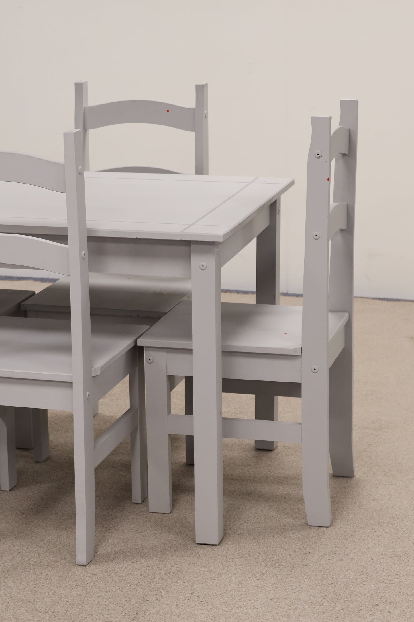 Grey Painted Table & Chairs