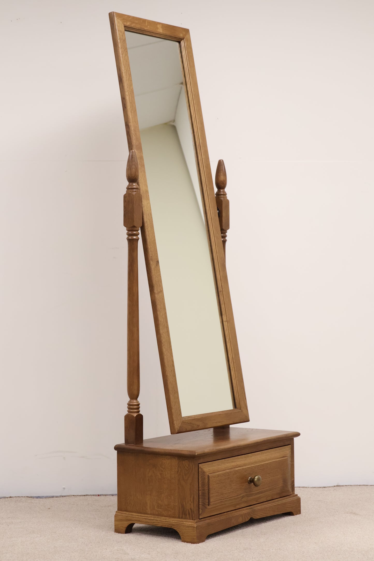 Freestanding Mirror with Drawer