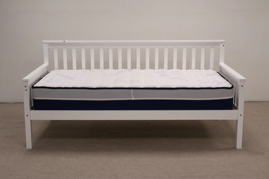 White Single Bed with Mattress