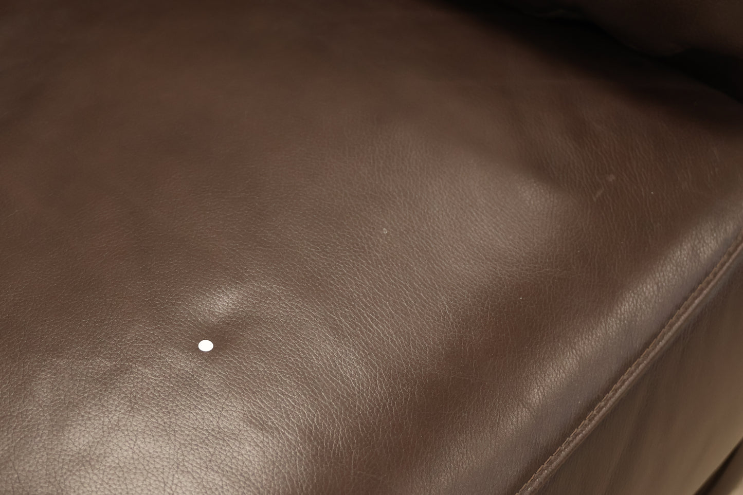 Dark Brown Faux Leather Sofa