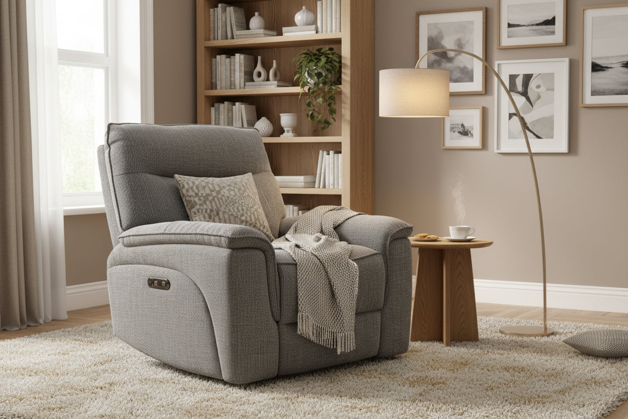 Grey Electric Recliner