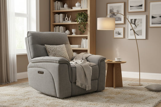 Grey Electric Recliner