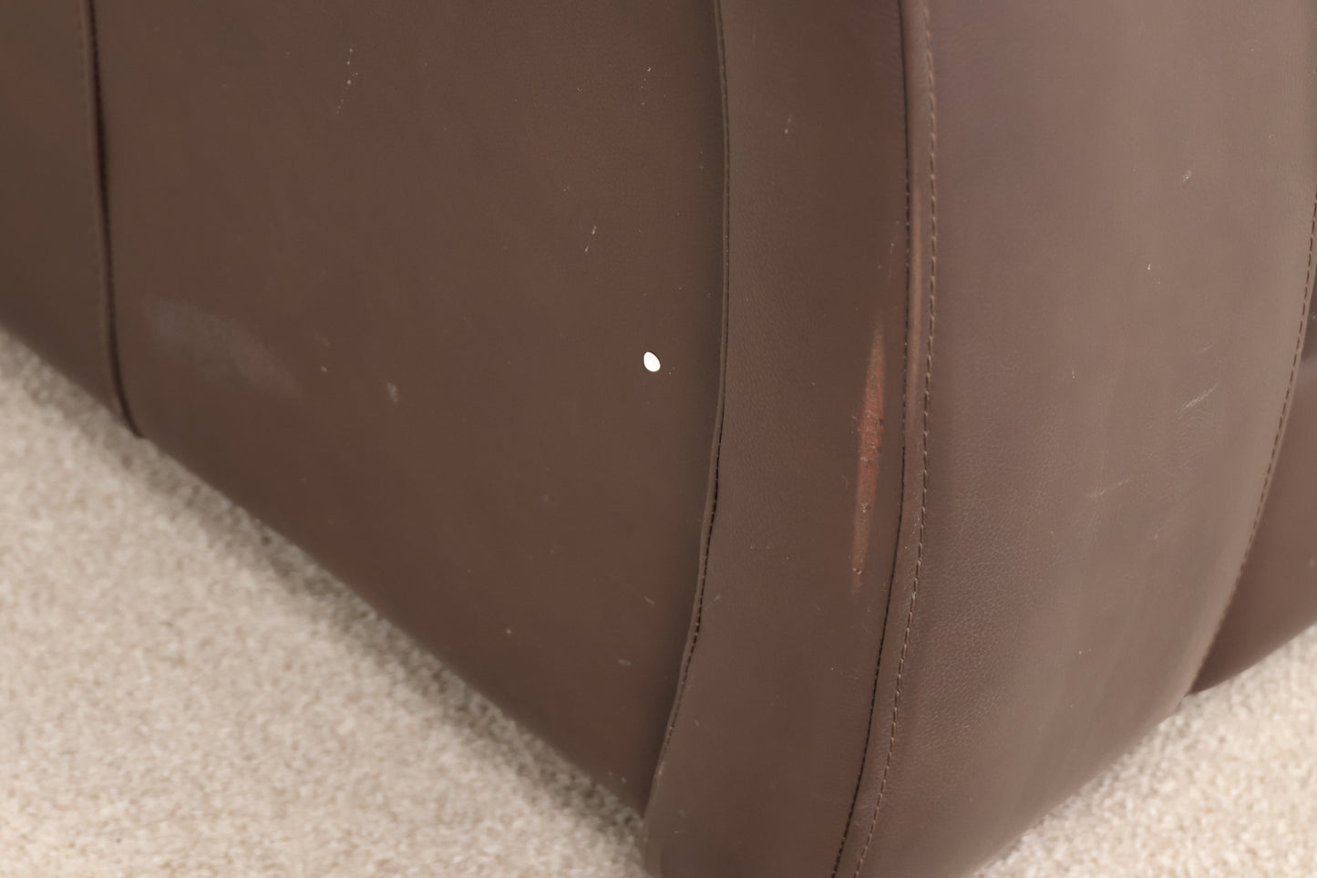 Dark Brown Faux Leather Sofa