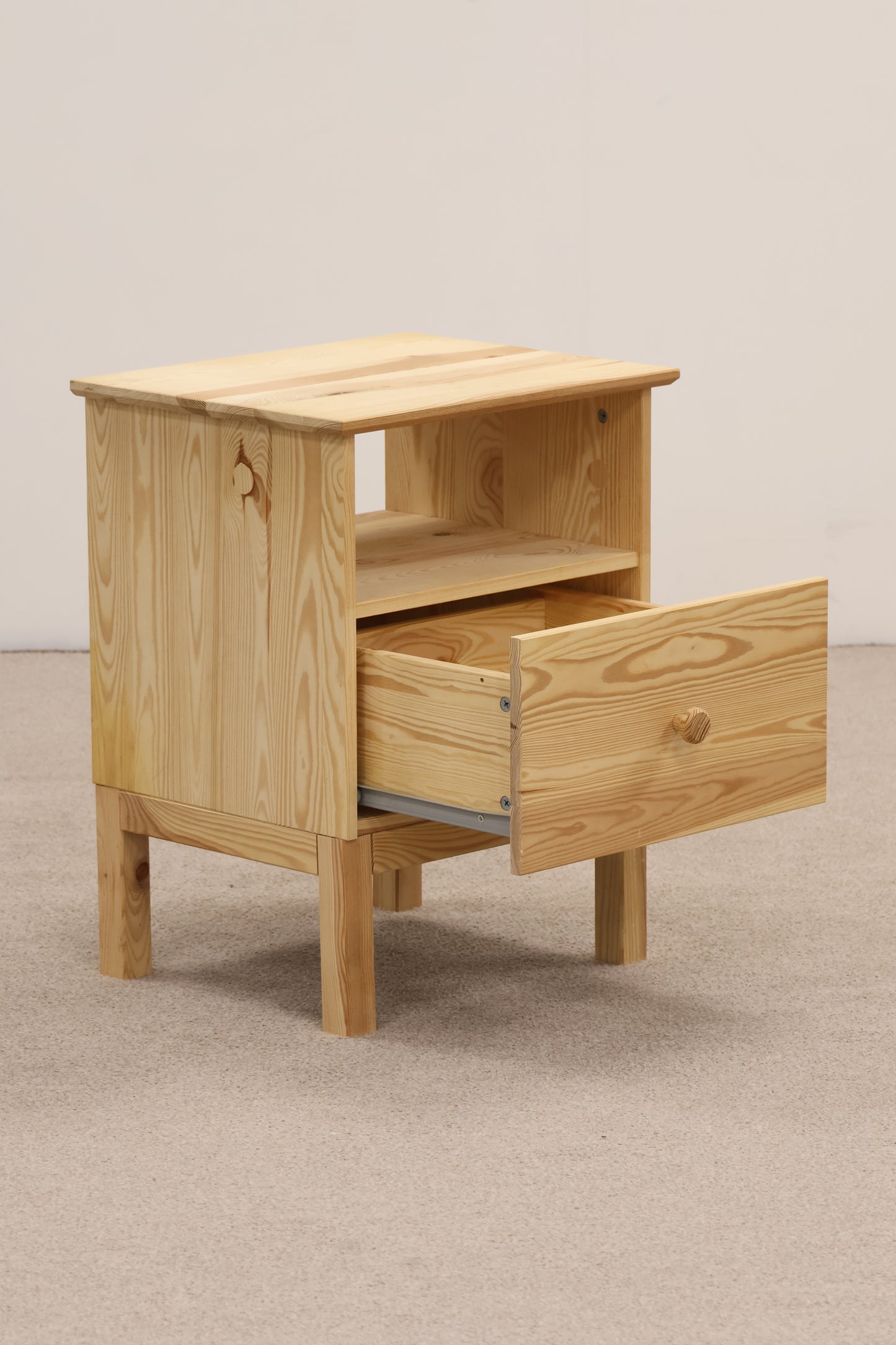 Pine Bedside Table by Ikea