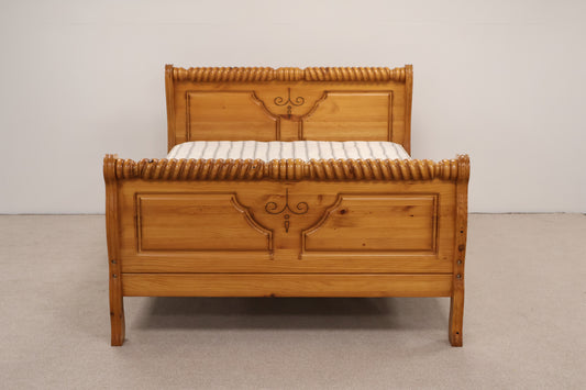 Double Pine Bed with Mattress