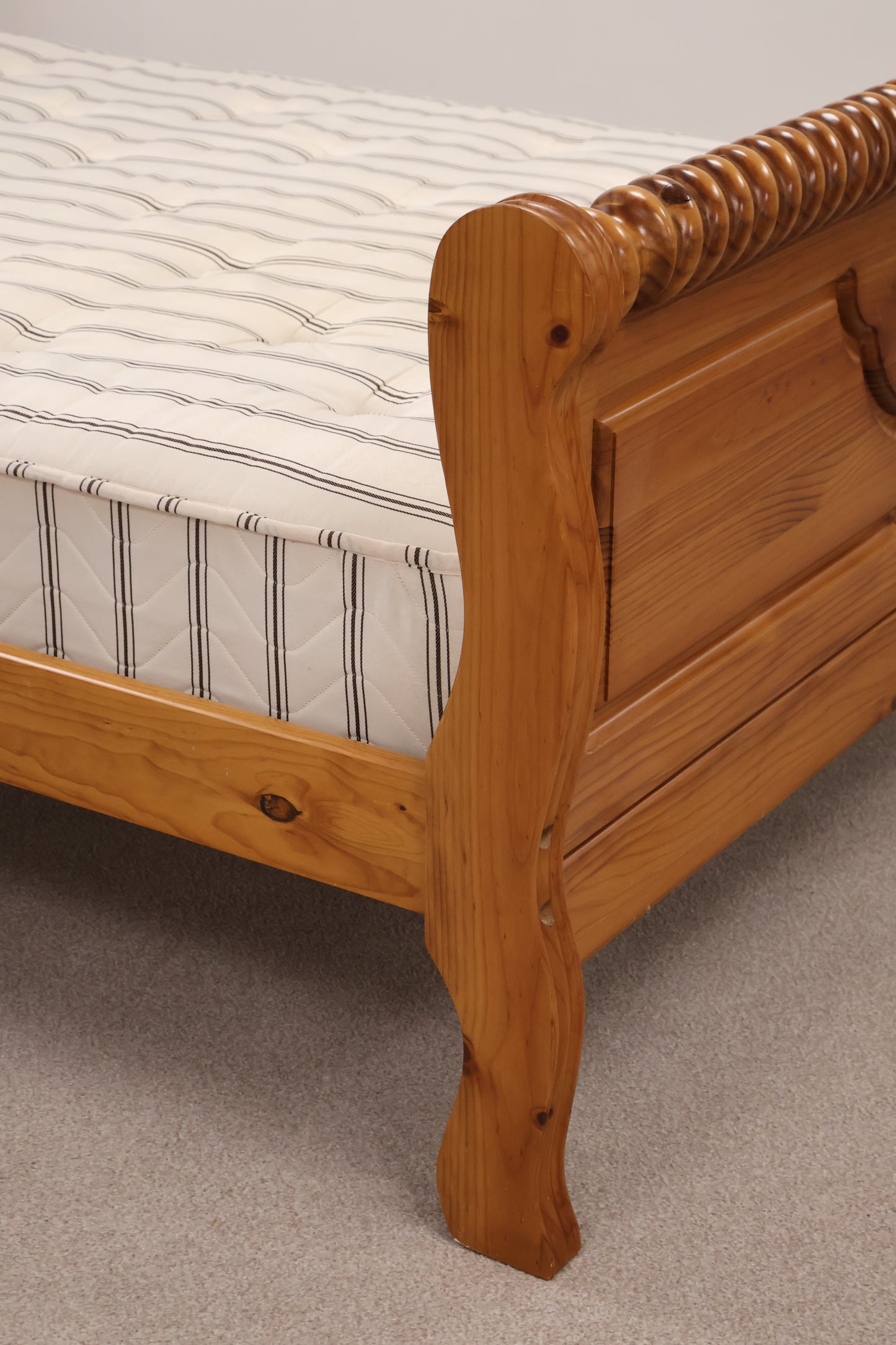 Double Pine Bed with Mattress